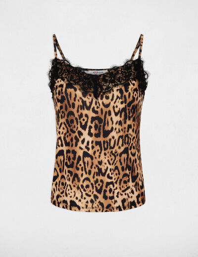 Top estampado tirantes finos multico mujer
