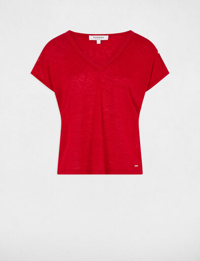 camiseta manga corta rojo mujer Camiseta manga corta rojo mujer