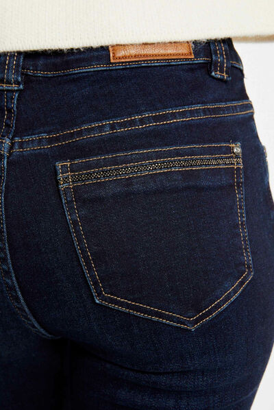 Vaquero slim talle alto vaquero sin tratar mujer