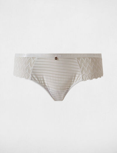 Shorty de encaje blanco mujer