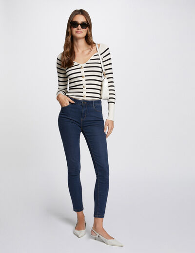 Vaquero slim talle estándar denim crudo mujer