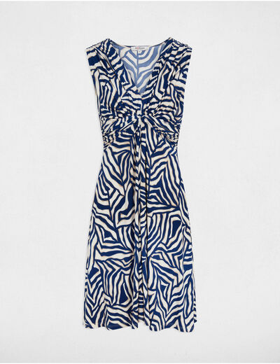 Vestido corto estampado multicolor mujer