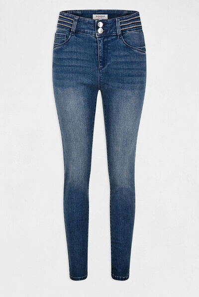 Vaquero slim con detalles tipo joya vaquero stone mujer