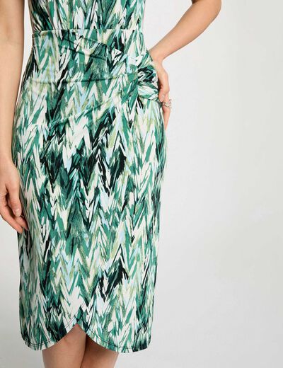 Vestido recto estampado multicolor mujer