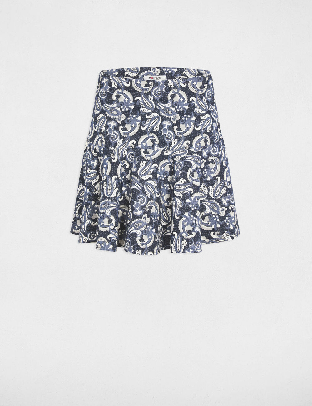 Falda skater evas&eacute; azul mujer