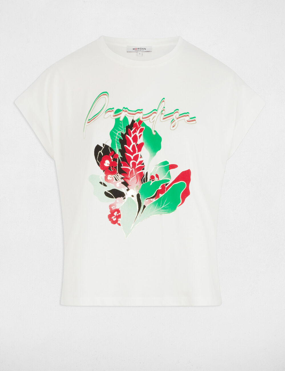 Camiseta con mensaje blanco mujer