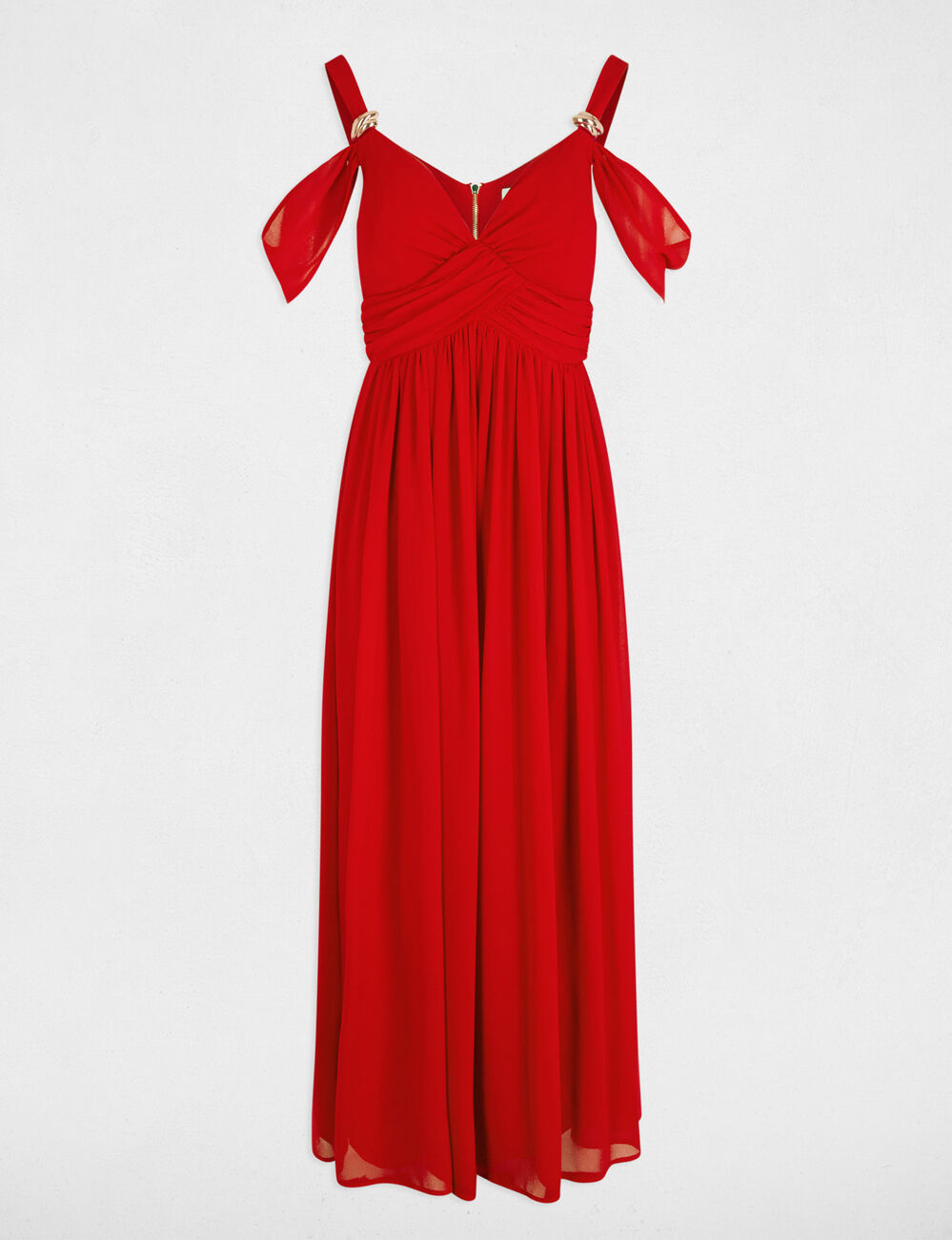 Vestido largo rojo mujer