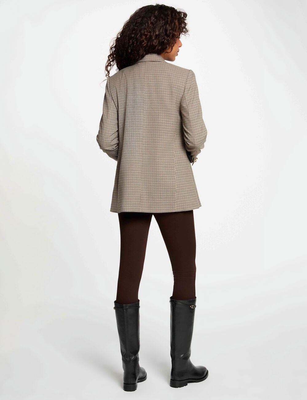 Pantal&oacute;n legging liso marr&oacute;n oscuro mujer