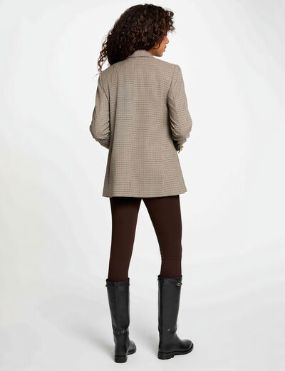 Pantal&oacute;n legging liso marr&oacute;n oscuro mujer
