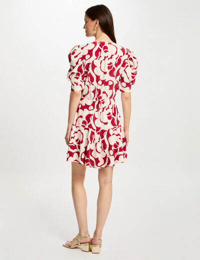 Vestido acampado estampado multico mujer