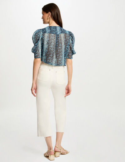 Camisa manga 3/4 estampada multico mujer