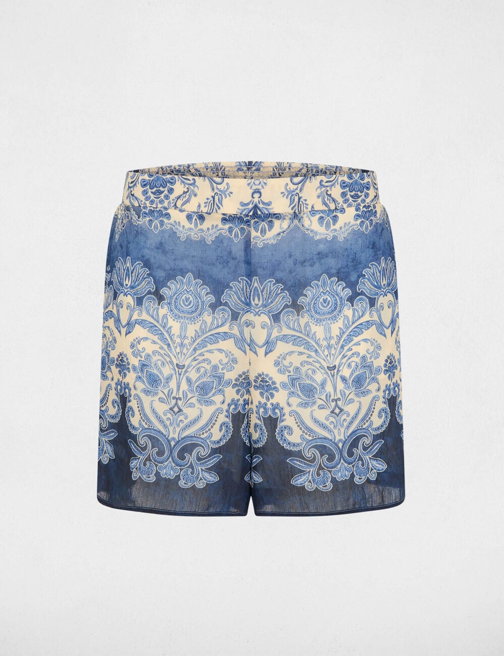 Pantal&oacute;n corto fluido estampado multicolor mujer