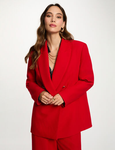 Blazer oversize rojo mujer