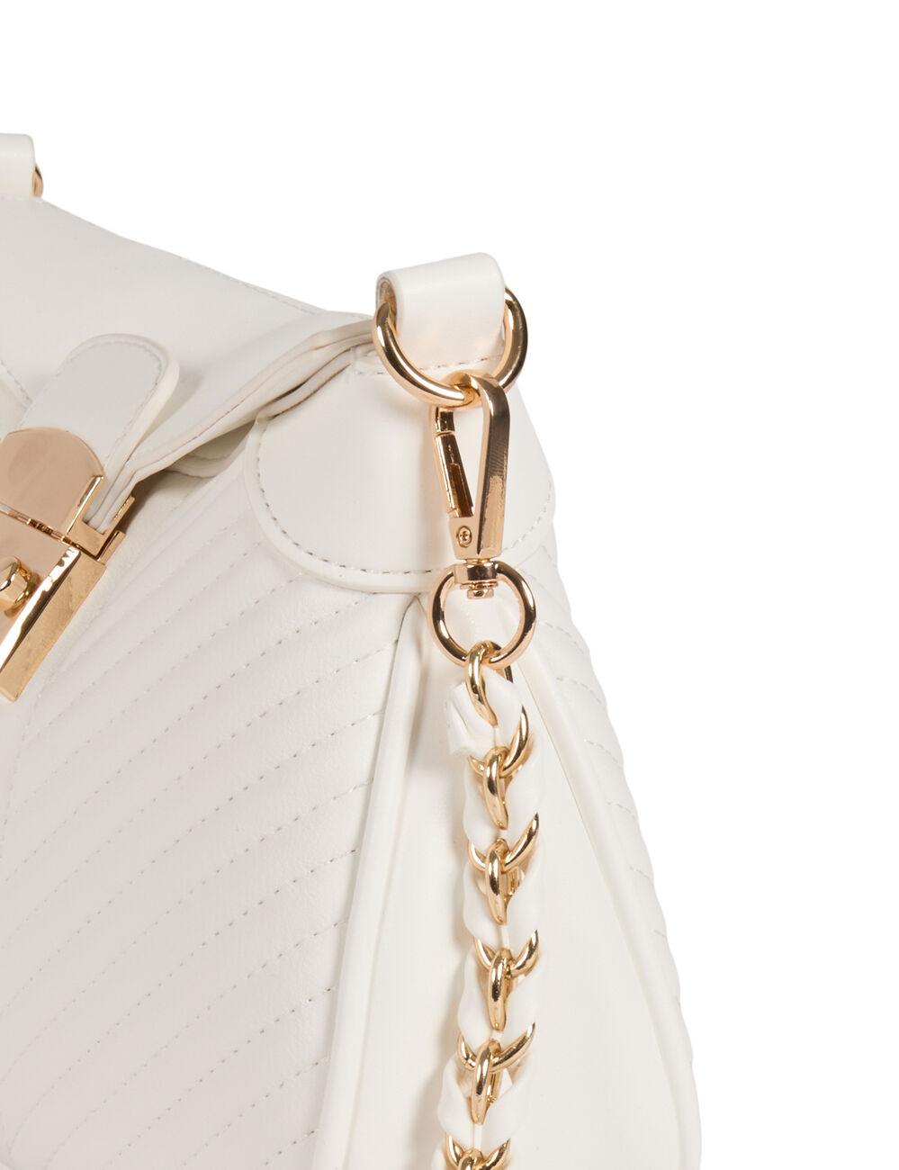 Bolso acolchado blanco mujer
