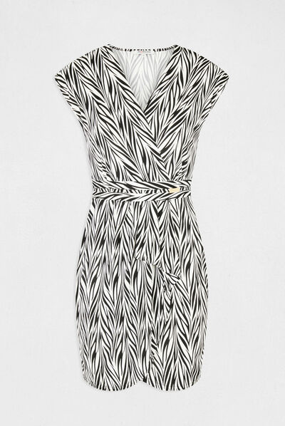Vestido ajustado estampado geométrico multico mujer