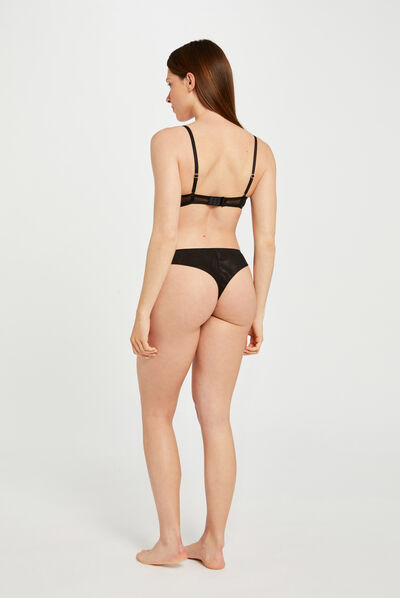 Sujetador de copas negro mujer