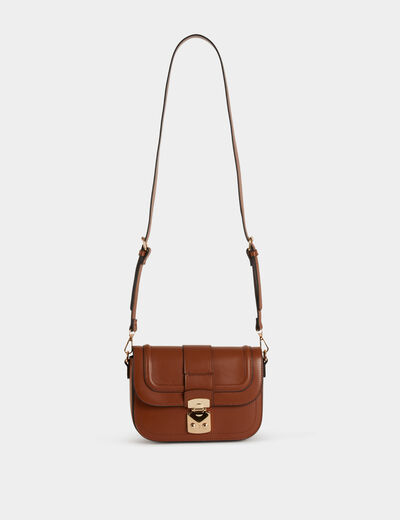 Bolso con bandolera cámel mujer
