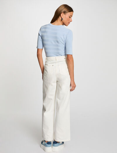 Jersey manga corta azul cielo mujer