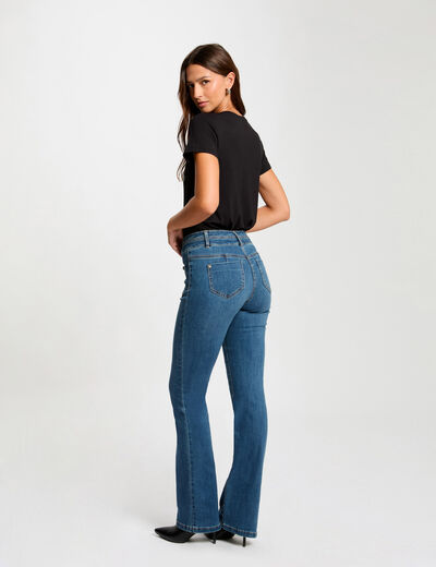 Camiseta con mensaje negro mujer