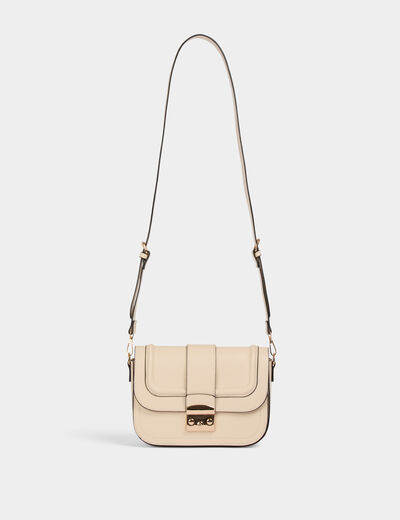 Bolso con bandolera marfil mujer