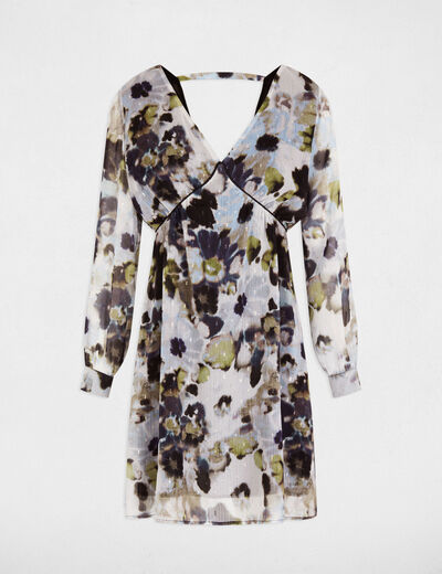Vestido corto recto estampado multico mujer