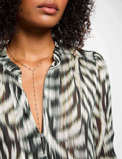 Camisa manga larga multicolor mujer