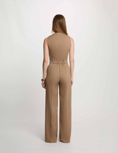 Mono fluido con cuello en V topo mujer