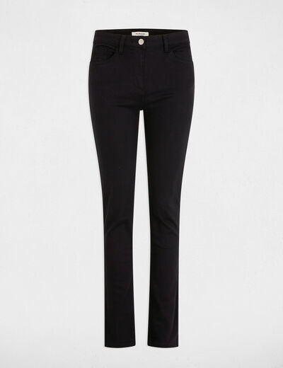 Pantalón recto negro mujer