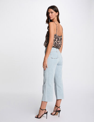 Top estampado tirantes finos multicolor mujer