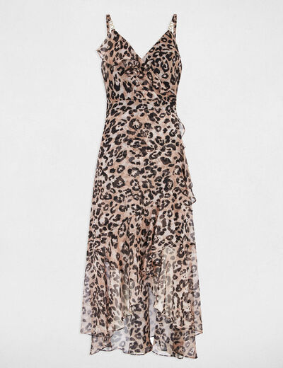 Vestido ajustado estampado multicolor mujer