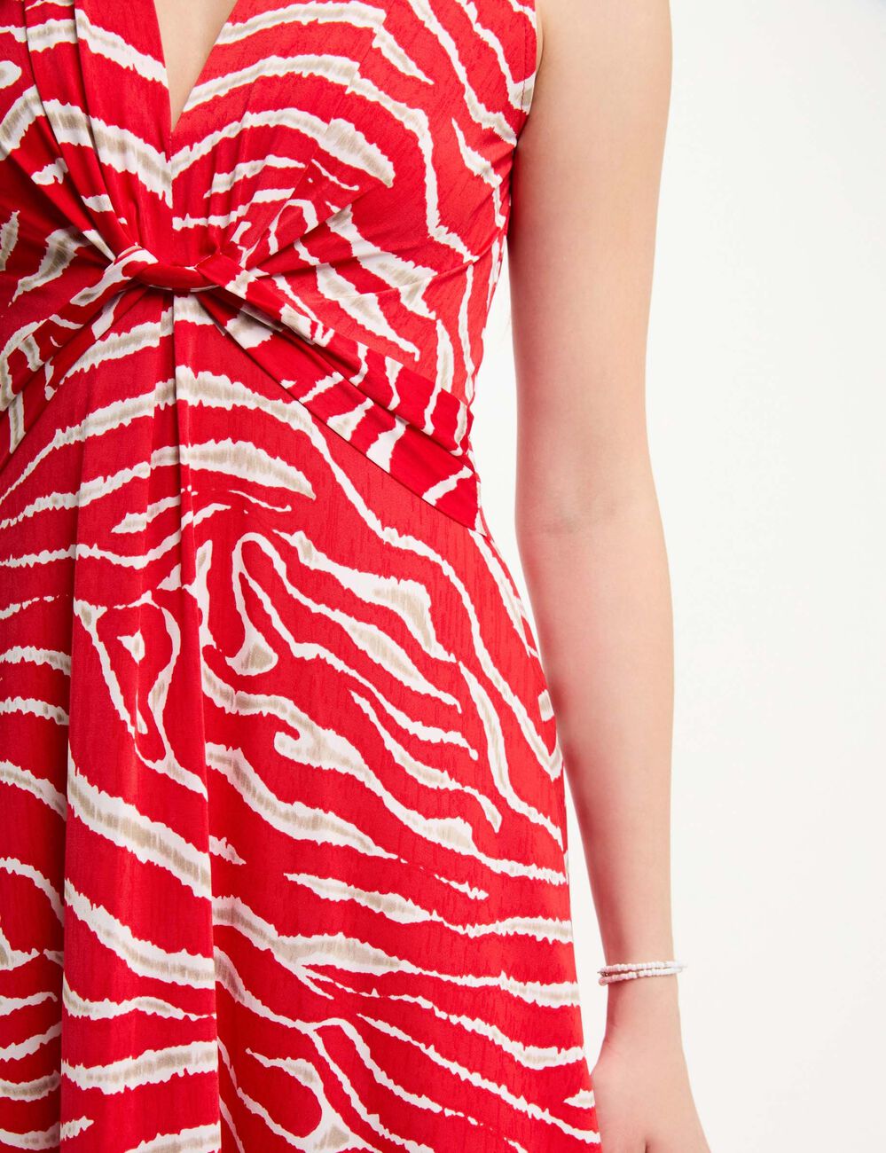 Vestido corto estampado multicolor mujer