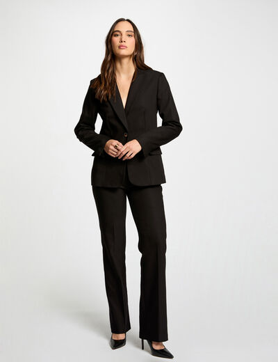 Pantalón ajustado negro mujer