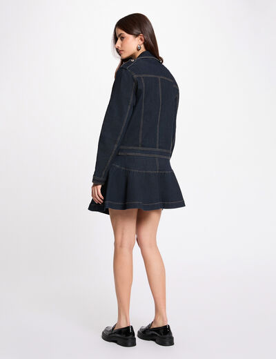 Chaqueta vaquera oversize azul mujer