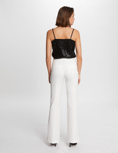 Top con tirantes finos negro mujer