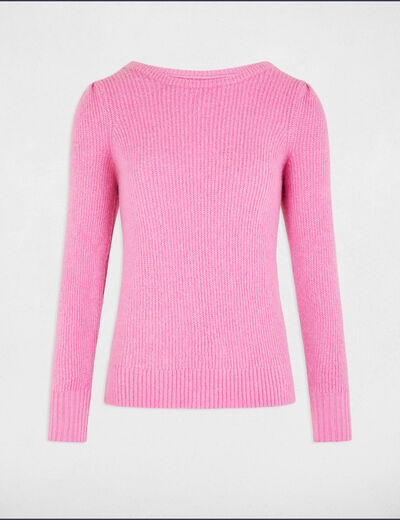 Jersey cuello redondo rosa medio mujer