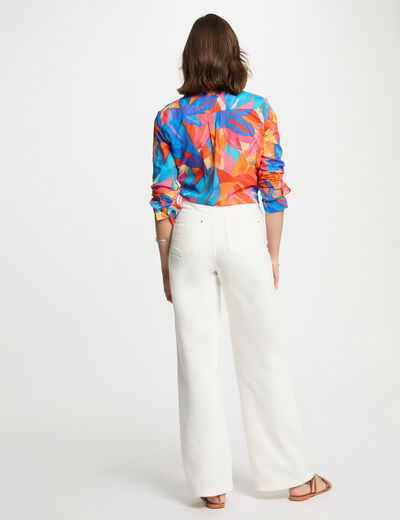 Camisa manga larga multicolor mujer