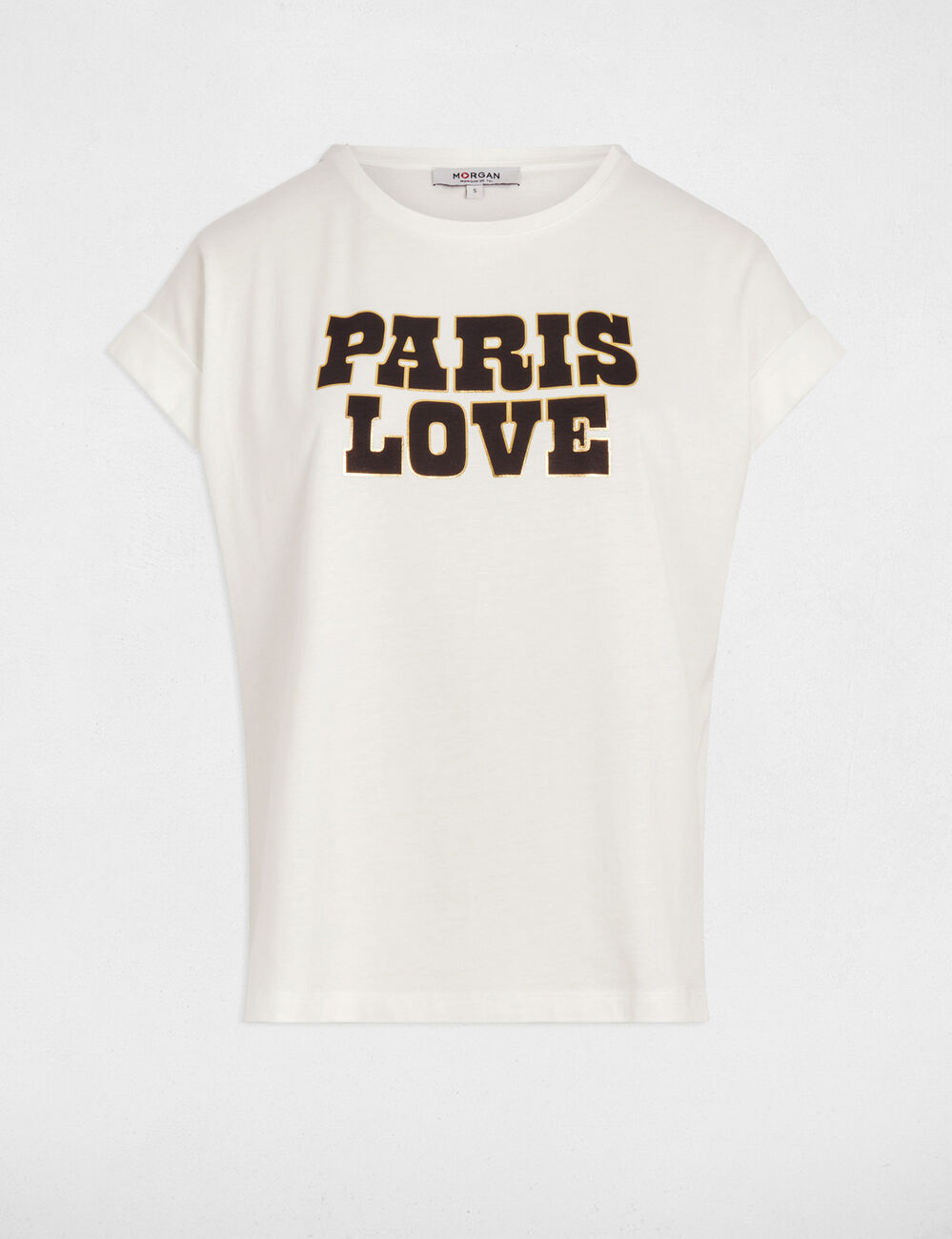 Camiseta con mensaje blanco mujer