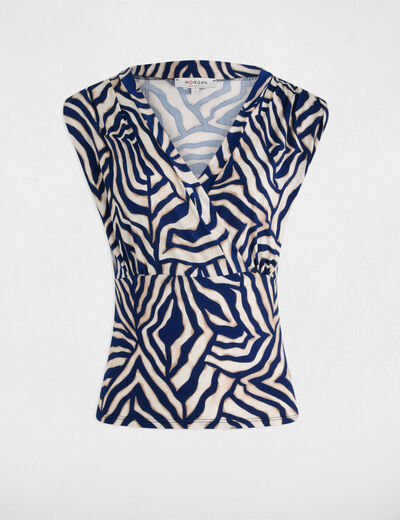 Camiseta manga corta multicolor mujer