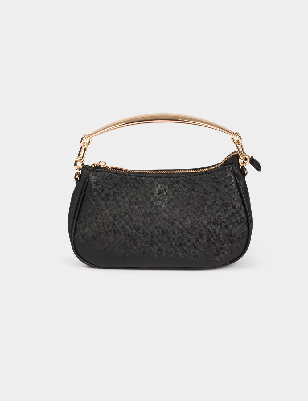 Bolso bandolera de polipiel negro mujer