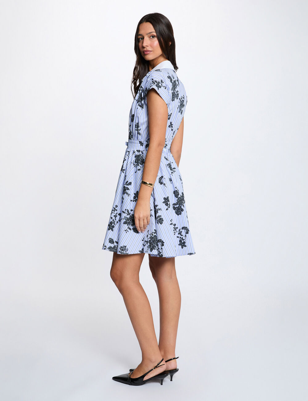 Vestido sin mangas con cintur&oacute;n multicolor mujer