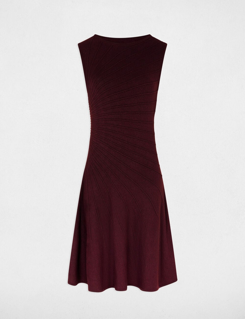 Vestido de punto sin mangas ciruela mujer