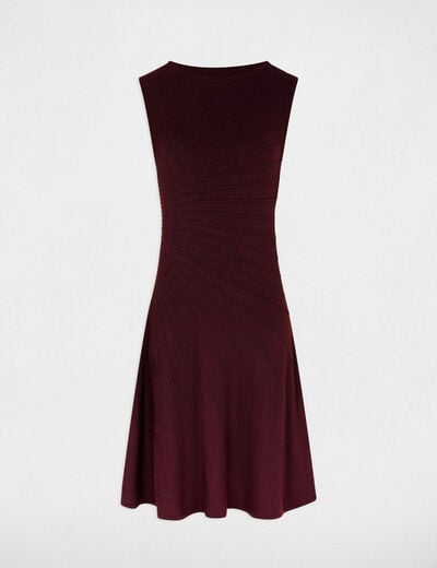 Vestido de punto sin mangas ciruela mujer