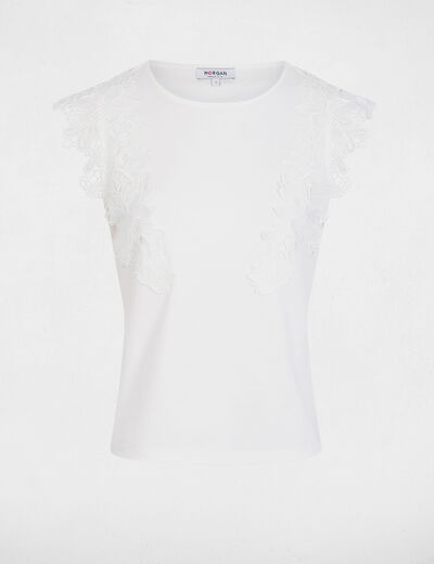 Camiseta manga corta blanco mujer