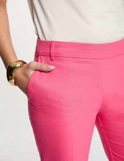 Pantalón cigarette rosa mujer