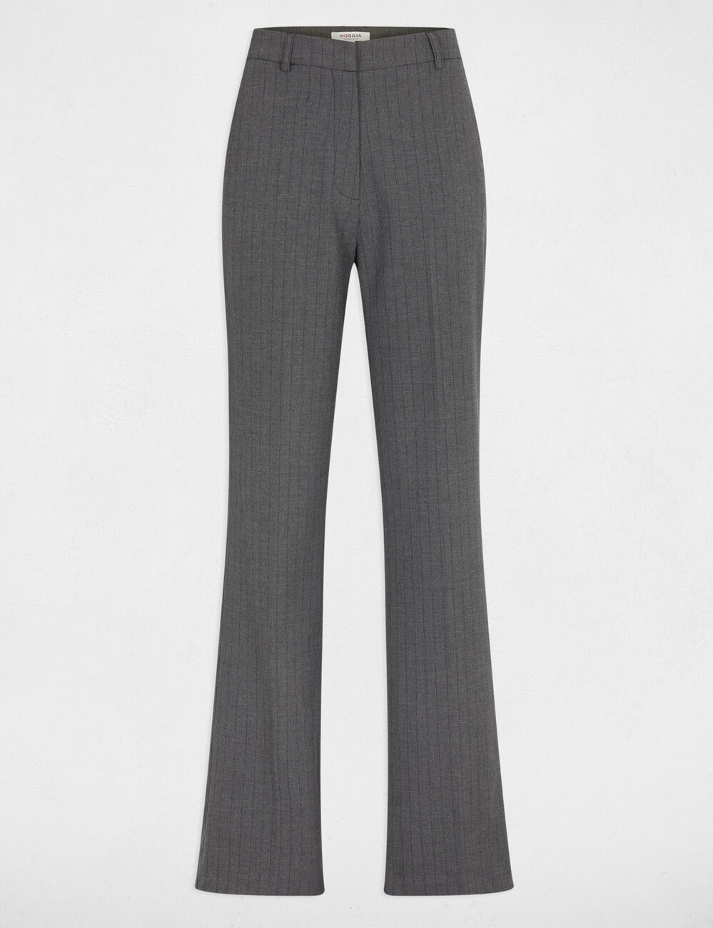 Pantal&oacute;n de pierna ancha gris moyen mujer