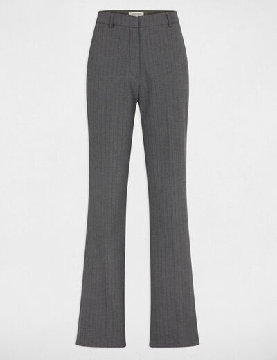 Pantal&oacute;n de pierna ancha gris moyen mujer