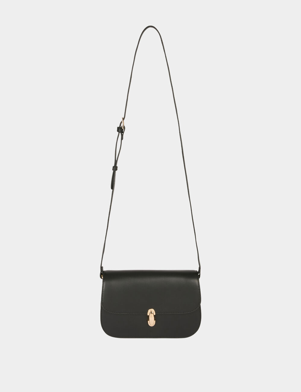 Bolso caja bandolera negro mujer