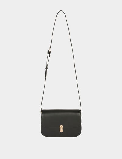 Bolso caja bandolera negro mujer