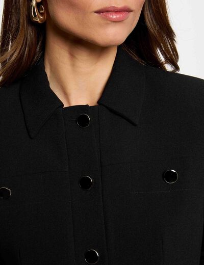 Chaqueta entallada negro mujer