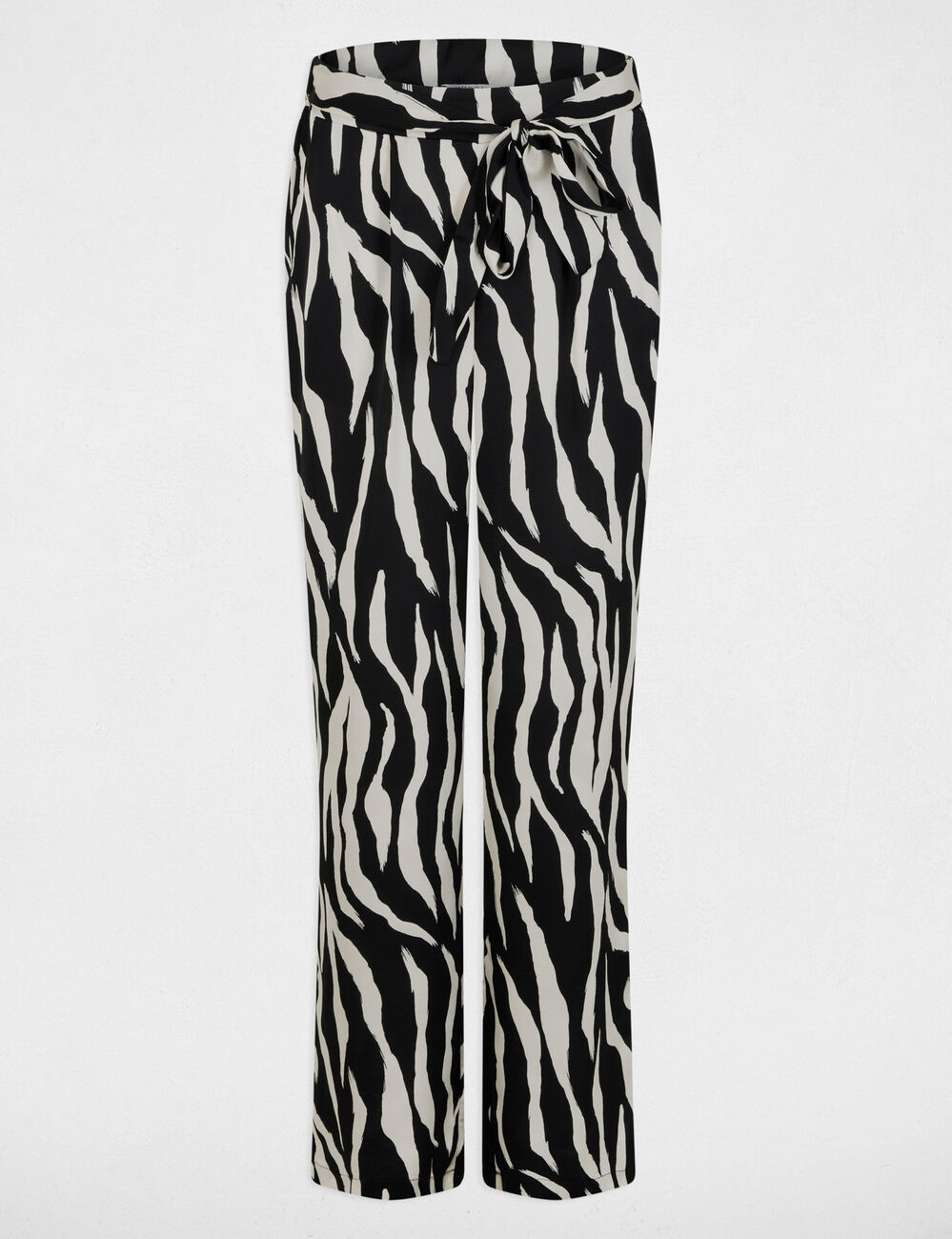 Pantal&oacute;n fluido estampado multicolor mujer